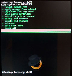 Safe Strap Main Menu