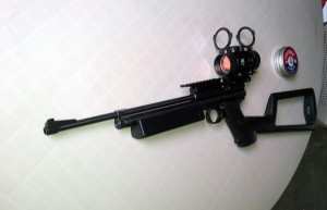 Crosman 1322 modded Red Dot Shoulder Stock 2 Crosman 1322 modded Red Dot Shoulder Stock