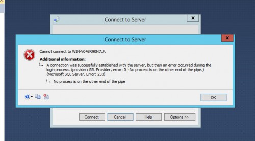 SSMS Error