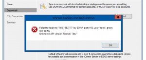 Veeam Error