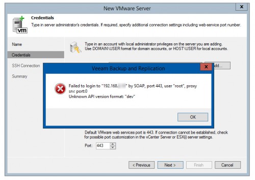 Veeam Error